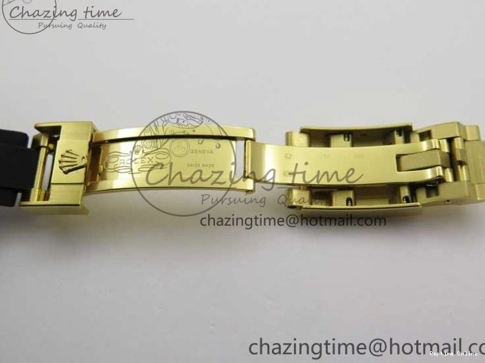 0501 Sporty Daytona 116518 KKF 1:1 Best Edition 904L Steel YG Black Dial on Rubber Strap A 2455